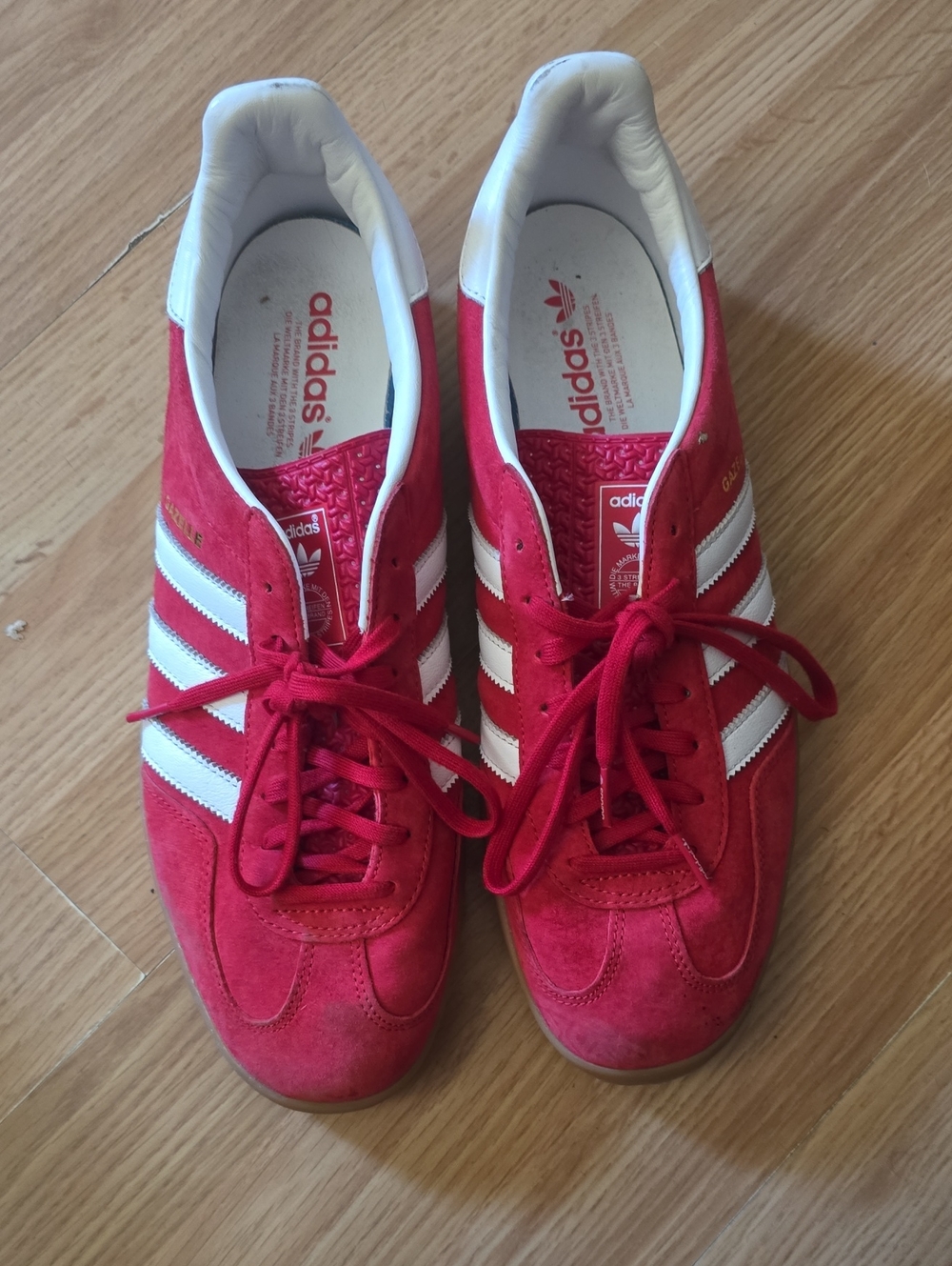 adidas Red and White Women's Sneakers